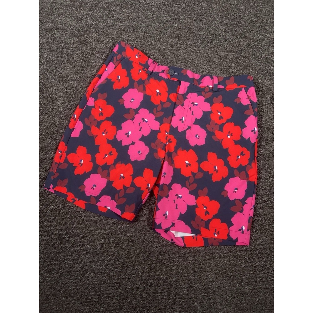 G Fore Shorts Men's 34 Maverick Hybrid Pink Floral AOP Stretch Wicking Golf
